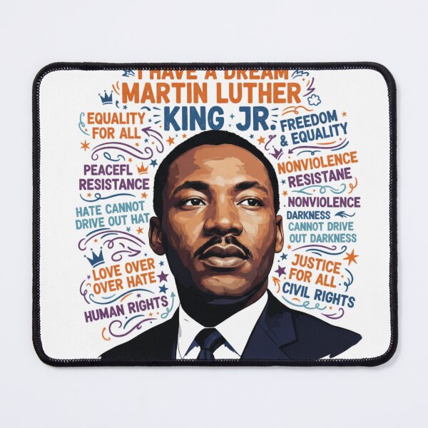 Item preview, Martin Luther King Jr Quotes Mural - I Have A Dream Civil Rights Colorful Vector Design designed and sold by agnaou2021.