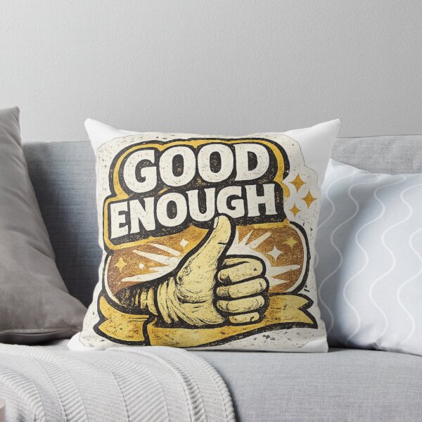 Artikelvorschau, Gut genug – Vintage-Daumen-hoch-Motivationsdesign entworfen und verkauft von BoldLineDesign.
