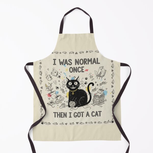 Item preview, Funny Cat Quote – “I Was Normal Once, Then I Got a Cat” designed and sold by The Giggle Nook.