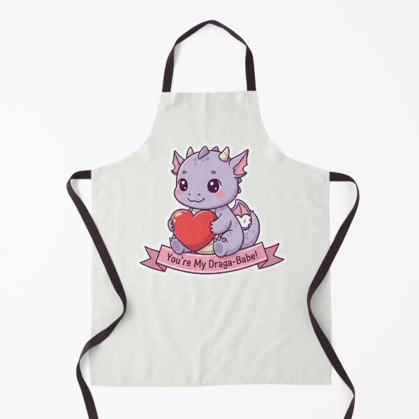 Item preview, You're My Draga-Babe! Cute Kawaii Purple Dragon Valentine Heart Hug designed and sold by arup7980.