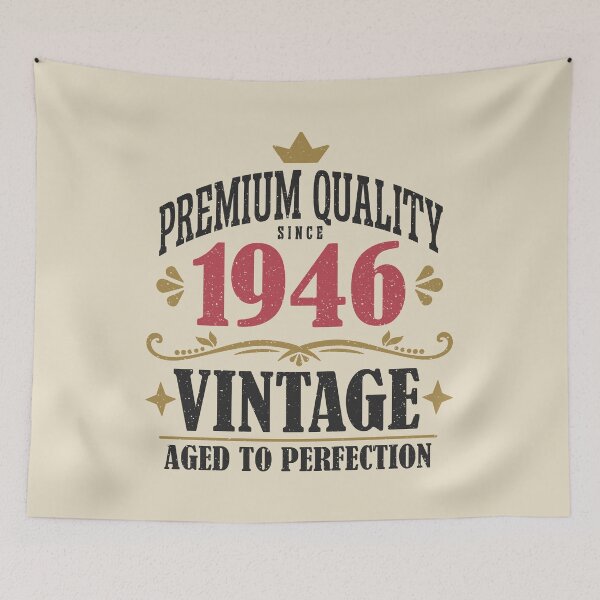 Item preview, 80th Birthday Vintage 1946 Premium Quality 80 Years Old designed and sold by eclecTEEq.