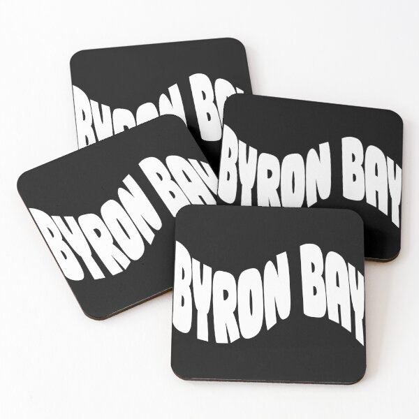 Item preview, Byron Bay Wave Font Typography – Minimal White Coastal Surf Design, Australia designed and sold by QShore.
