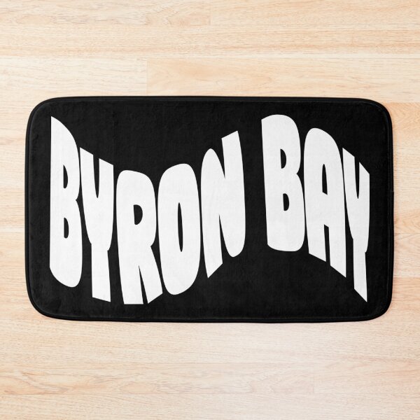 Item preview, Byron Bay Wave Font Typography – Minimal White Coastal Surf Design, Australia designed and sold by QShore.
