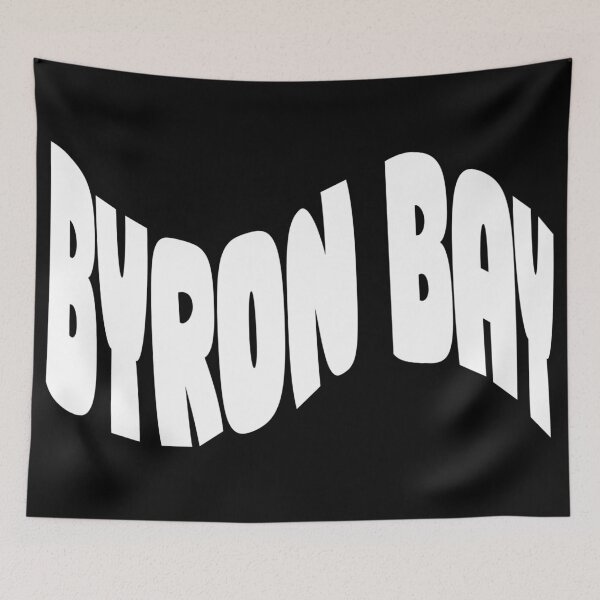 Item preview, Byron Bay Wave Font Typography – Minimal White Coastal Surf Design, Australia designed and sold by QShore.