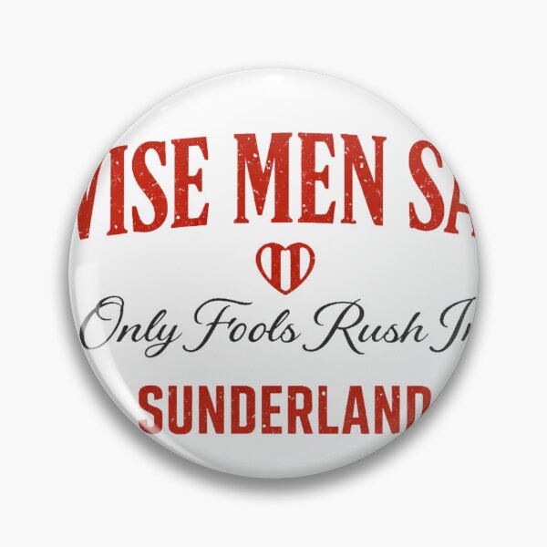Item preview, Wise Men Say Sunderland Lyrics - Retro Black Cats Heart Fan Art designed and sold by Final Whistle Art.