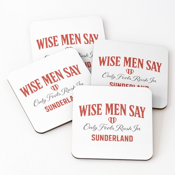 Item preview, Wise Men Say Sunderland Lyrics - Retro Black Cats Heart Fan Art designed and sold by Final Whistle Art.
