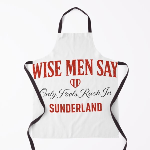 Item preview, Wise Men Say Sunderland Lyrics - Retro Black Cats Heart Fan Art designed and sold by Final Whistle Art.
