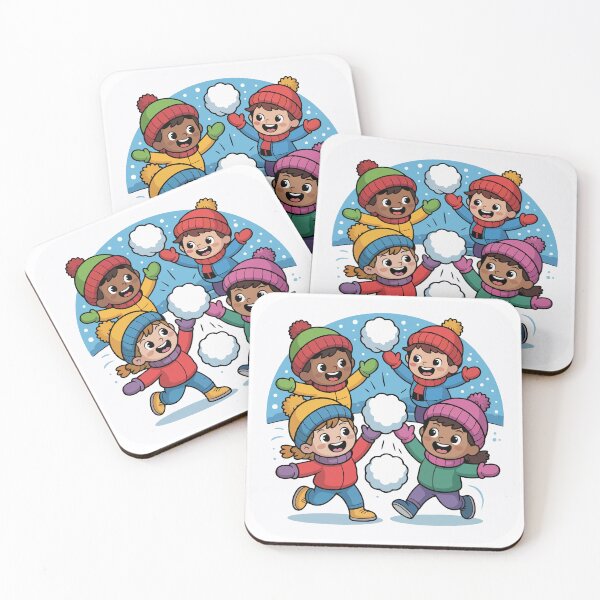 Item preview, Children are throwing themselves into the snow designed and sold by desinganddecor.