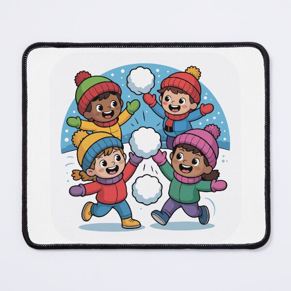 Item preview, Children are throwing themselves into the snow designed and sold by desinganddecor.