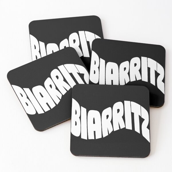 Item preview, Biarritz White Wave Font Typography – Minimal White Surf & Coastal Design, France designed and sold by QShore.