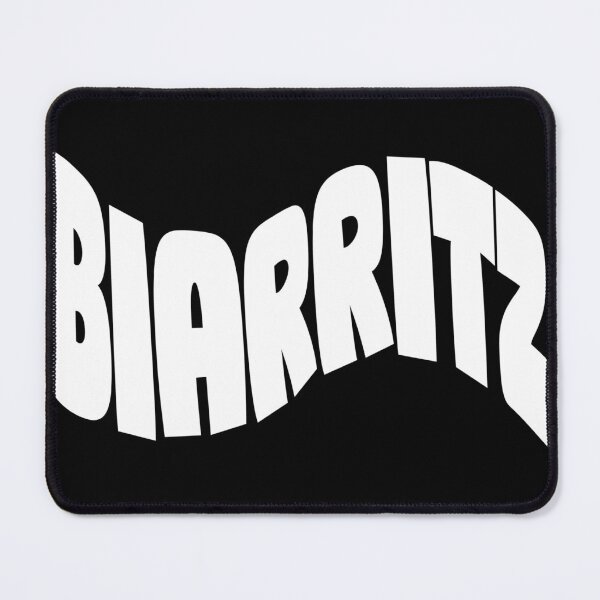 Item preview, Biarritz White Wave Font Typography – Minimal White Surf & Coastal Design, France designed and sold by QShore.
