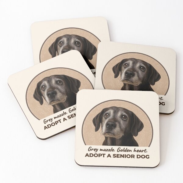 Item preview, GREY MUZZLE. GOLDEN HEART. Adopt a senior dog designed and sold by Pawethic Prints Studio.