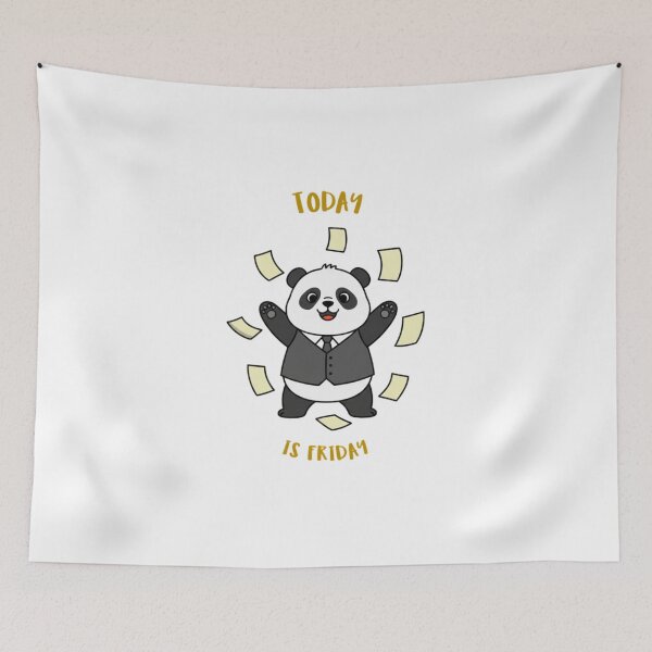Item preview, Today Is Friday – Happy Panda Office Celebration Design designed and sold by Baby Adee Collective.