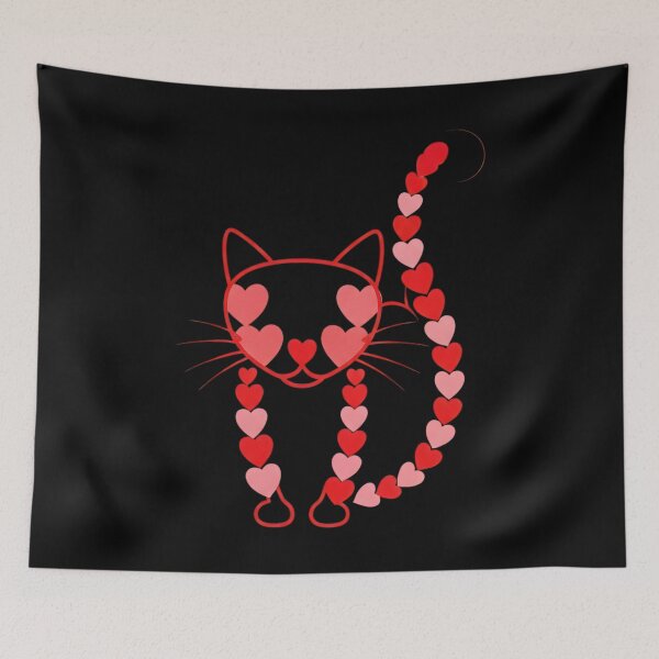 Item preview, Cute Valentine Lights Cat Heart Love Valentines Day Girly designed and sold by OlakunleOloroz.