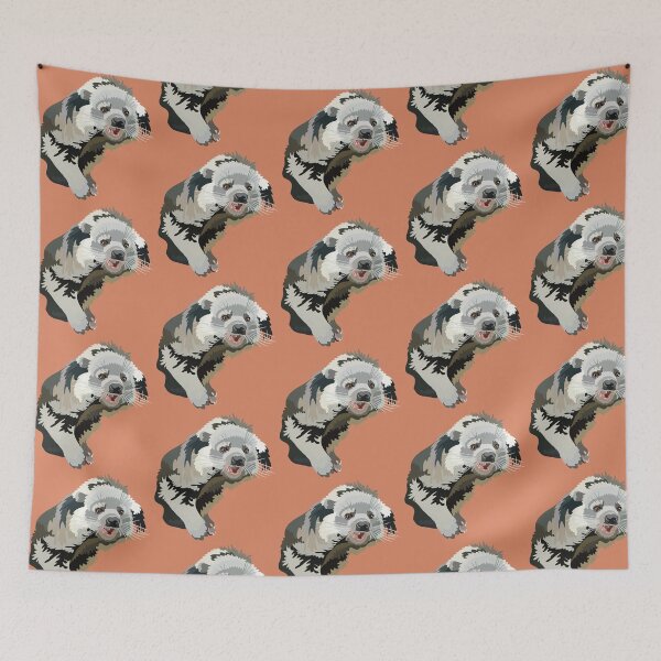 Item preview, Binturong Illustration Exotic Wildlife Art designed and sold by PrettylittlepastelUk.