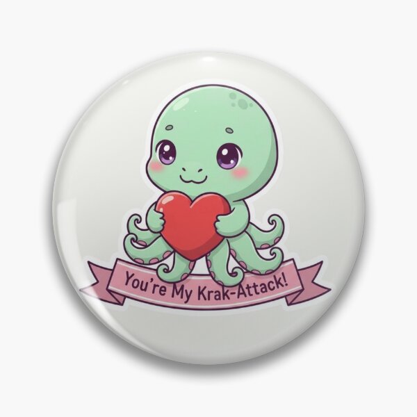 Item preview, You're My Krak-Attack! Cute Kawaii Octopus Valentine Heart Hug designed and sold by arup7980.
