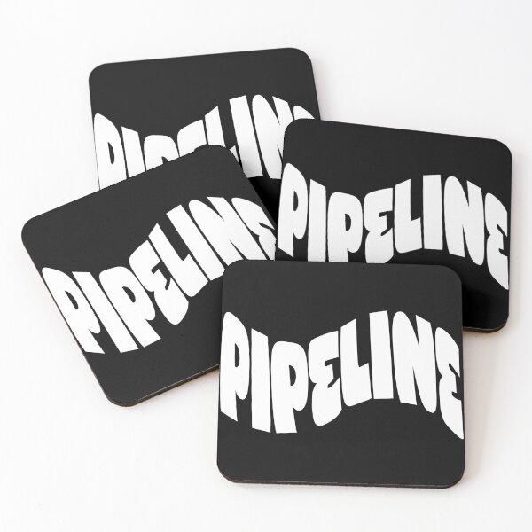 Item preview, Pipeline White Wave Font – Minimal White Wave Surf Design, Oahu, Hawaii designed and sold by QShore.