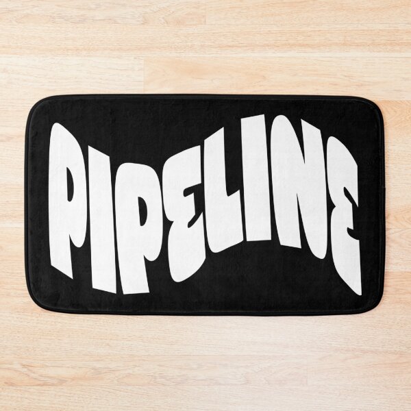 Item preview, Pipeline White Wave Font – Minimal White Wave Surf Design, Oahu, Hawaii designed and sold by QShore.
