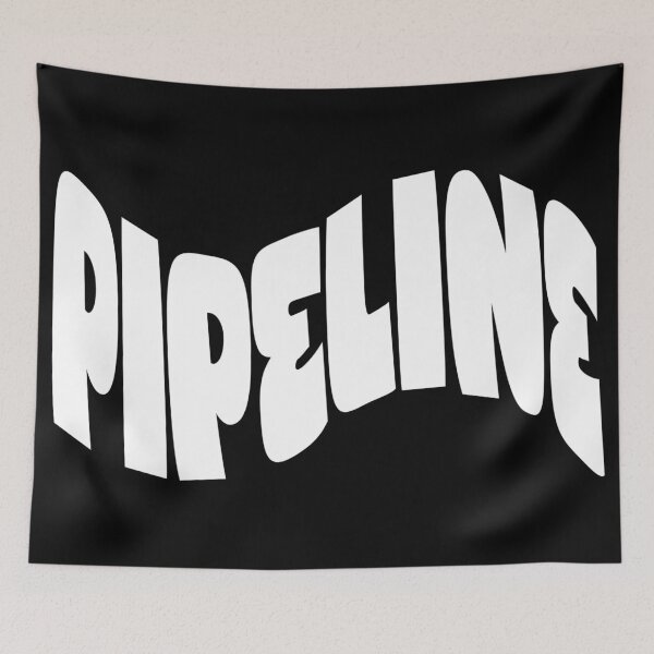Item preview, Pipeline White Wave Font – Minimal White Wave Surf Design, Oahu, Hawaii designed and sold by QShore.