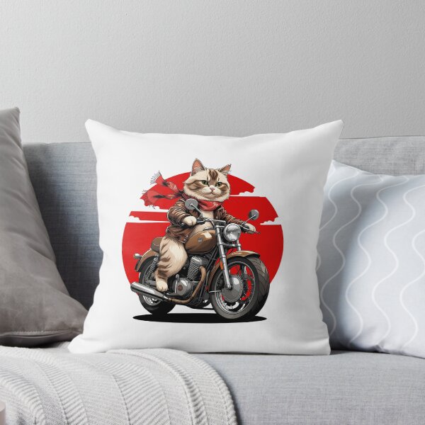 Item preview, Biker Cat Riding Motorcycle designed and sold by yuki-hana.