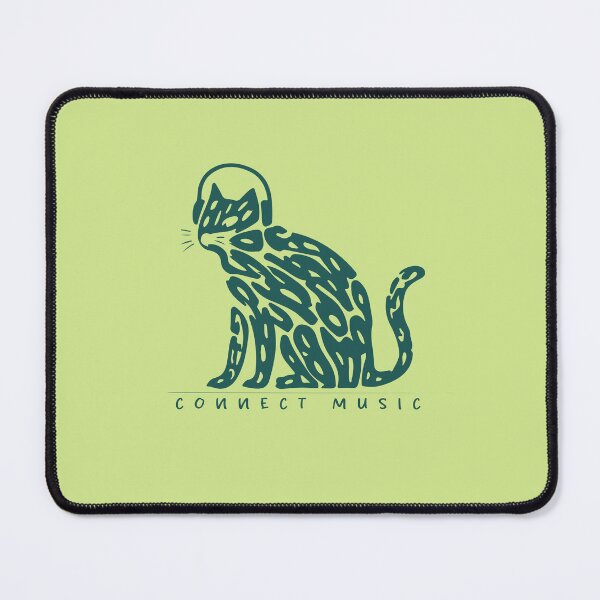 Item preview, cat with music headphone dep green designed and sold by sowaibur.