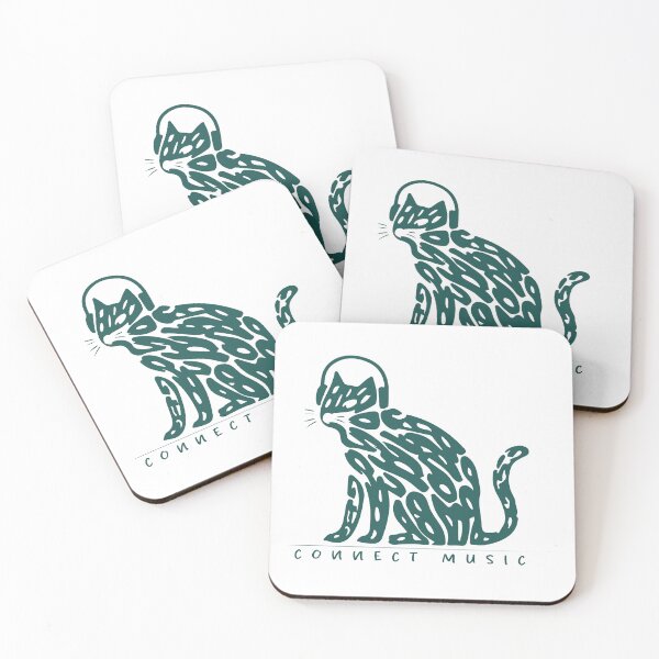 Item preview, cat with music headphone dep green designed and sold by sowaibur.