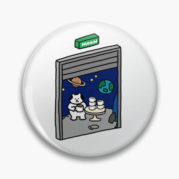 Item preview, a Cat on the moon beyond the door designed and sold by superbaechoo.