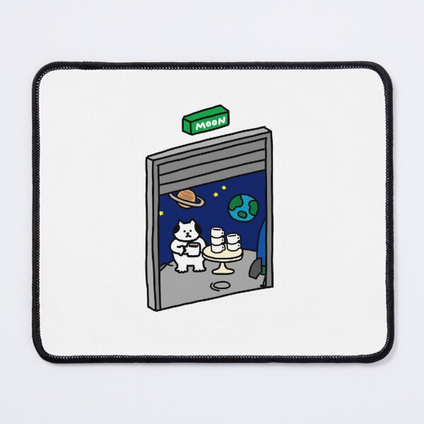 Item preview, a Cat on the moon beyond the door designed and sold by superbaechoo.