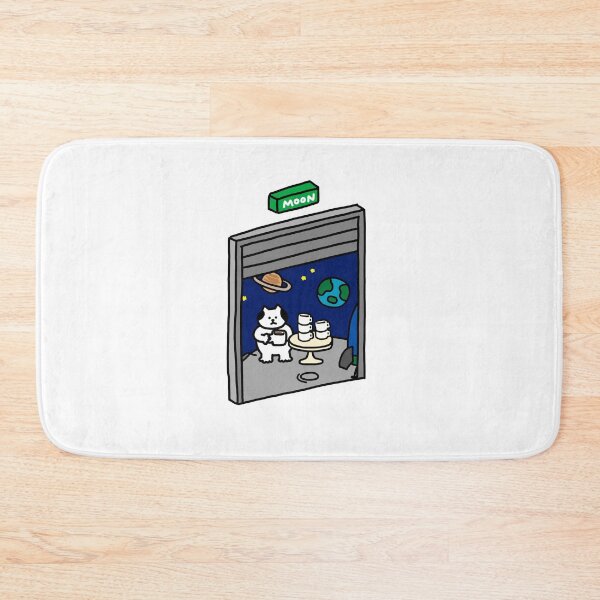 Item preview, a Cat on the moon beyond the door designed and sold by superbaechoo.