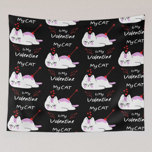 Item preview, My Cat Is My Valentine Cat Lover designed and sold by GrumpySableye.