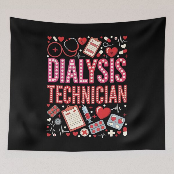 Item preview, Dialysis Technician Valentine Heart Nurse RN CNA designed and sold by OlakunleOloroz.
