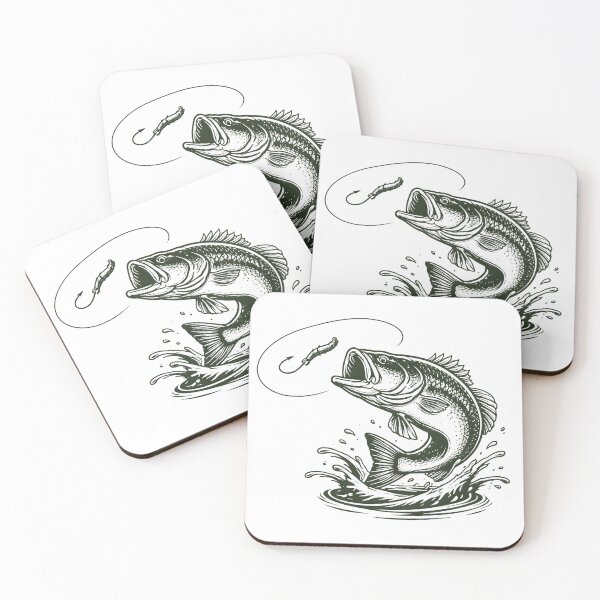 Item preview, Vintage Bass Fishing - Jumping Bass & Hooks designed and sold by ExpertEsche.