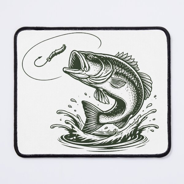 Item preview, Vintage Bass Fishing - Jumping Bass & Hooks designed and sold by ExpertEsche.