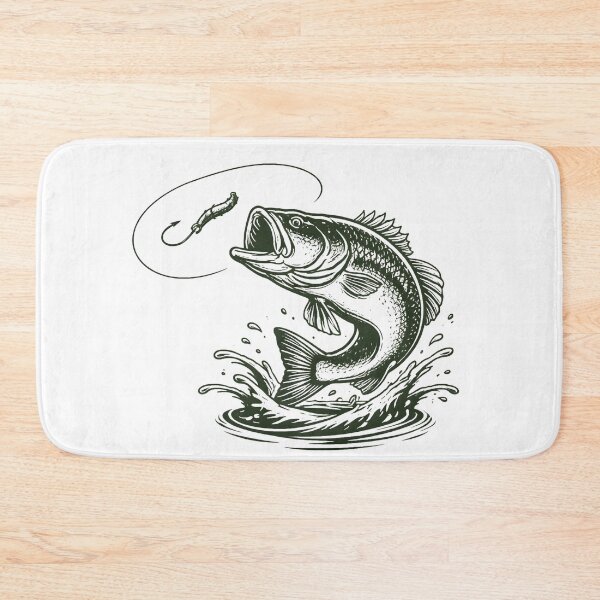 Item preview, Vintage Bass Fishing - Jumping Bass & Hooks designed and sold by ExpertEsche.