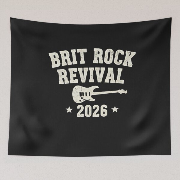 Item preview, Brit Rock Revival 2026 T-Shirt  Vintage Tour Style Music Tee  Retro UK Rock Graphic Shirt designed and sold by ZyxDes.