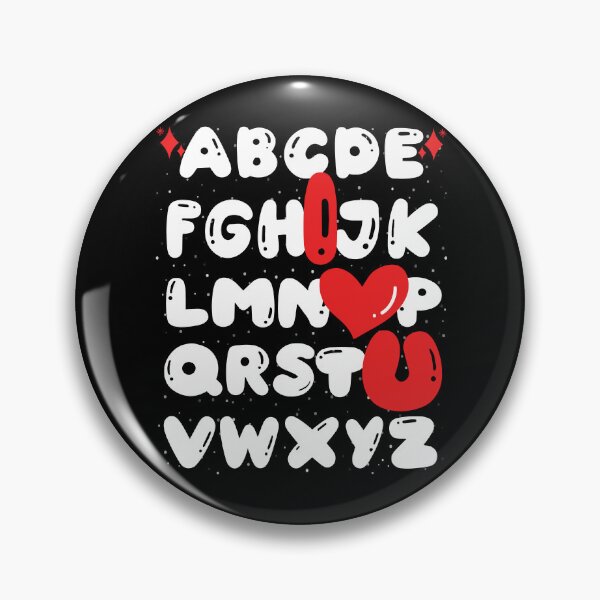 Item preview, A B C D E F G H I J K L M N O P Q R S T U V W X Y Z I Love U Alphabet designed and sold by GrumpySableye.