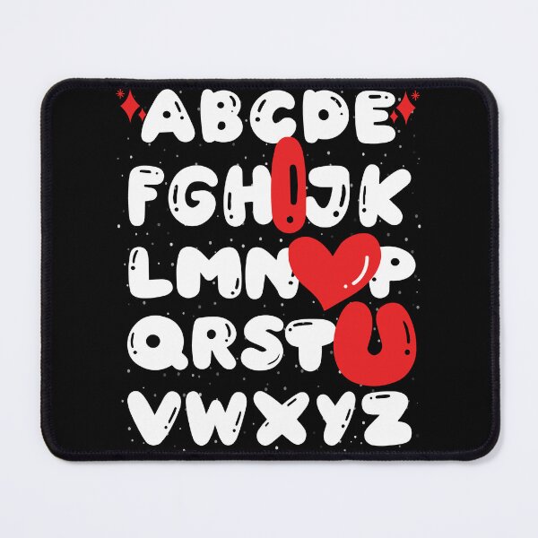 Item preview, A B C D E F G H I J K L M N O P Q R S T U V W X Y Z I Love U Alphabet designed and sold by GrumpySableye.