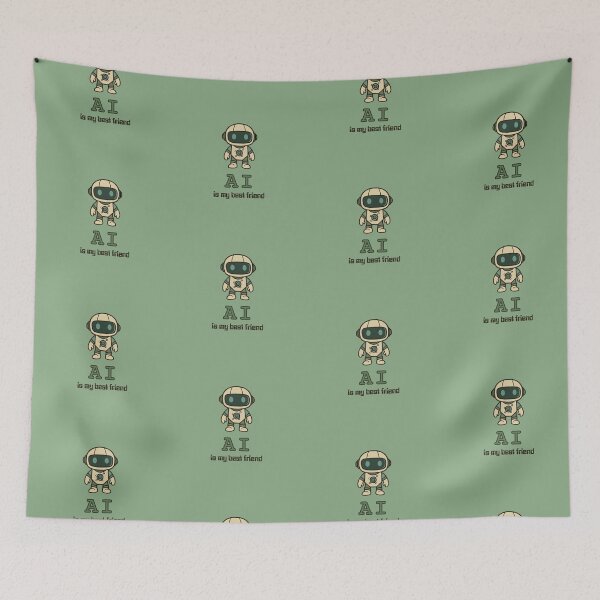 Item preview, AI is my best friend (AI robot vintage) designed and sold by ProjectLui.