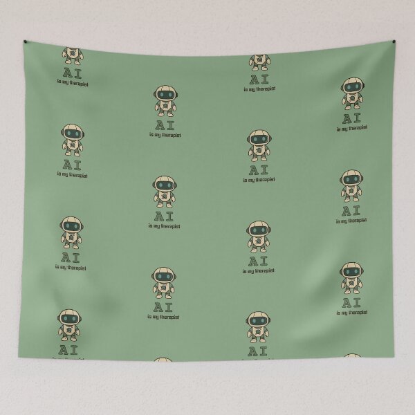 Item preview, AI is my therapist (AI robot vintage) designed and sold by ProjectLui.