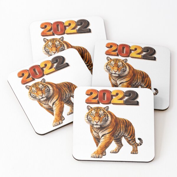 Item preview, 2022 Year of the Tiger Eastern Zodiac Courage Power Confidence Design designed and sold by AlexLineArt.