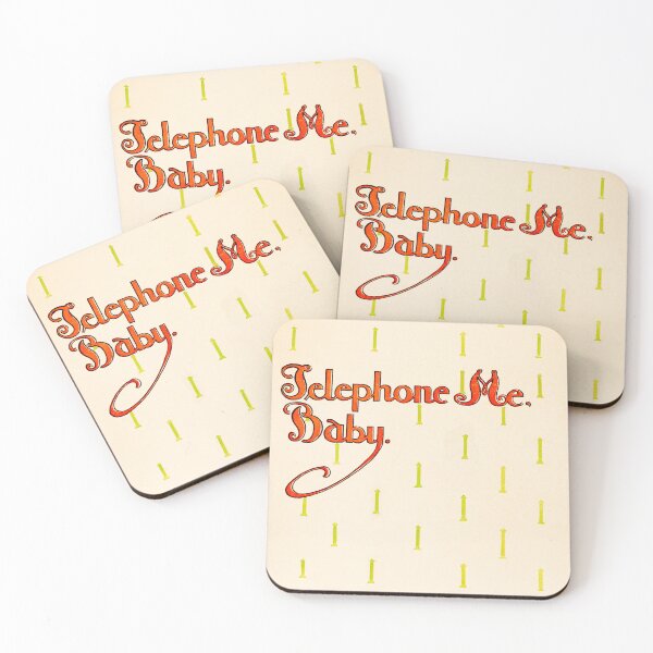 Item preview, “Telephone Me, Baby” – Vintage Art Nouveau Typography Illustration designed and sold by BillyTees.