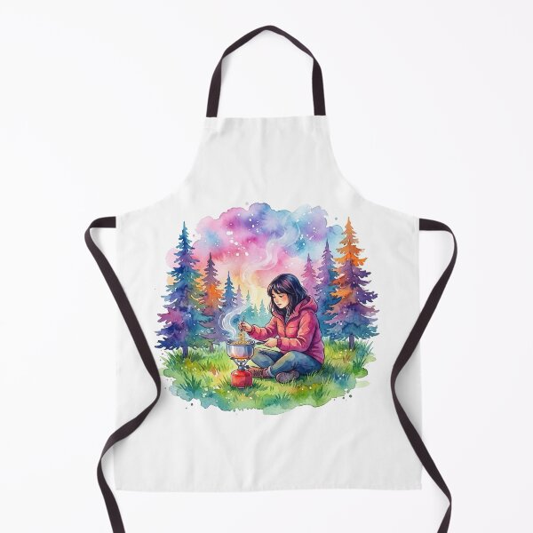 Item preview, Hiker Girl Cooking Noodles on the Camp Stove designed and sold by Hiking & Happiness.