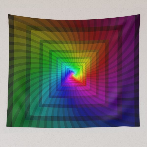 Item preview, Curved Spiral Layout In Multi-Color, Fibonacci , Geometric Abstraction, Abstract Art designed and sold by DDJust4U.