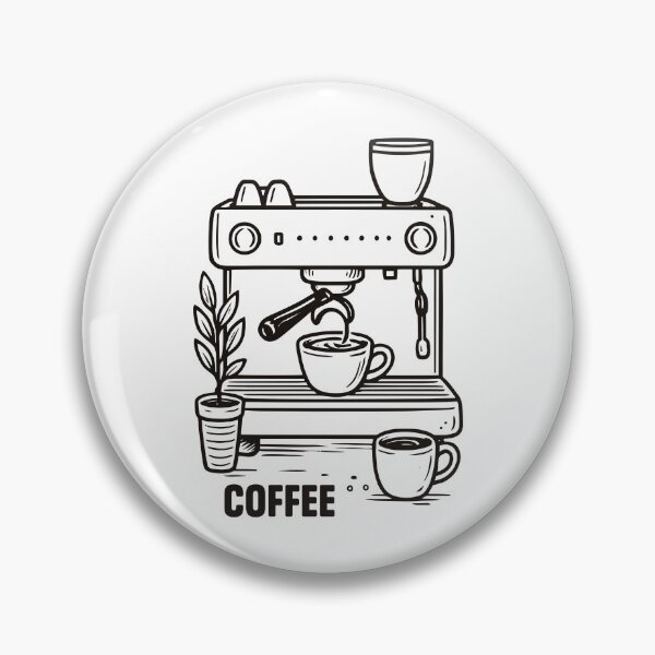 Item preview, Vintage Espresso Machine Illustration | Minimal Coffee Art v2 designed and sold by Faissal Thomass.