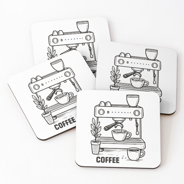 Item preview, Vintage Espresso Machine Illustration | Minimal Coffee Art v2 designed and sold by Faissal Thomass.
