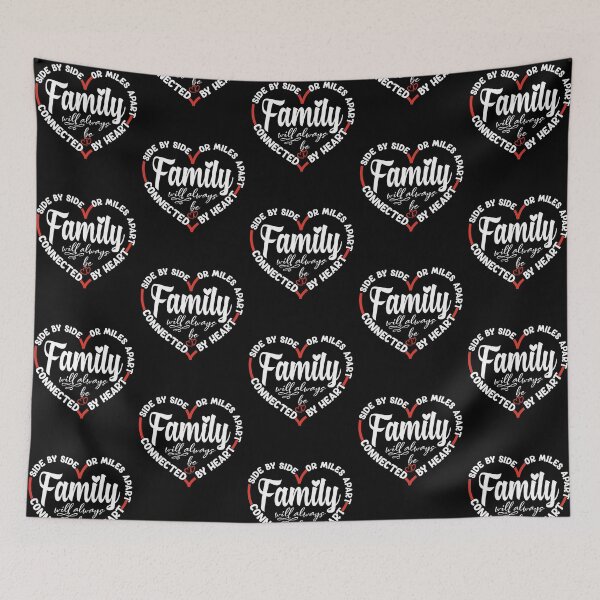 Item preview, Side By Side Or Miles Apart Family Will Always Be Connected By Heart designed and sold by GrumpySableye.