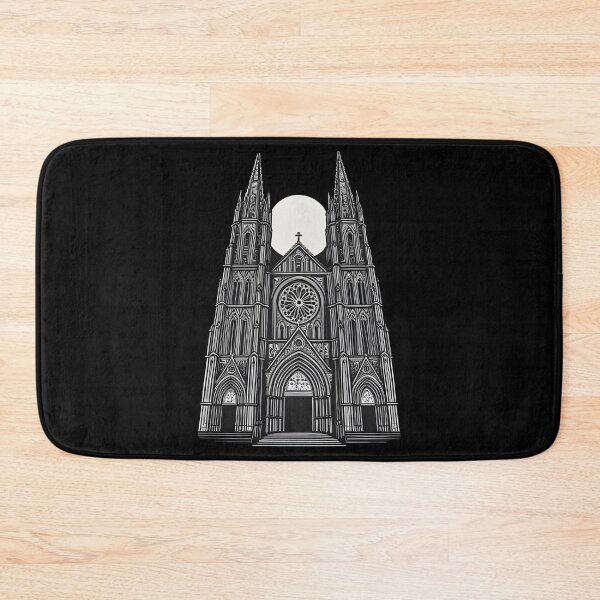 Item preview, Gothic Black Cathedral Illustration – Dark Medieval Architecture Art designed and sold by Uglyandcute.