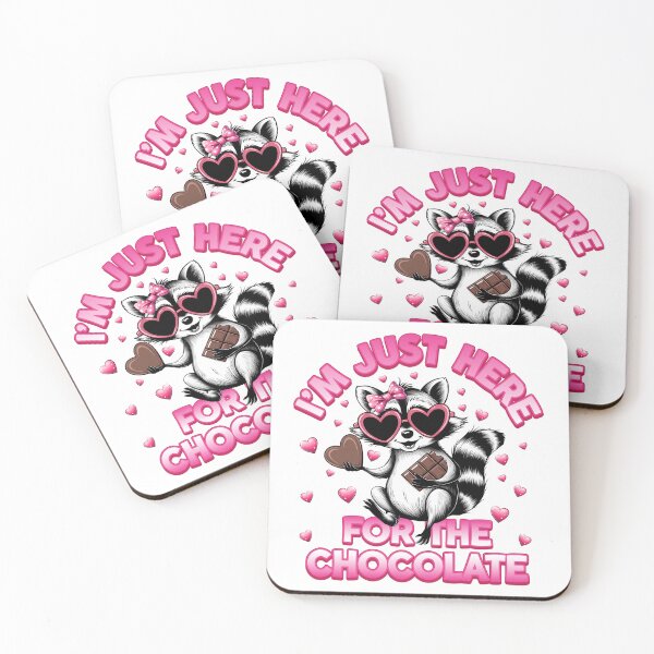 Item preview, I'M JUST HERE FOR THE CHOCOLATE - Anti Valentine Single Gift designed and sold by HGstudioDesign.