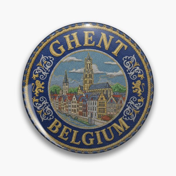 Item preview, Ghent, Belgium – Canal view & city coat of arms designed and sold by Girih.