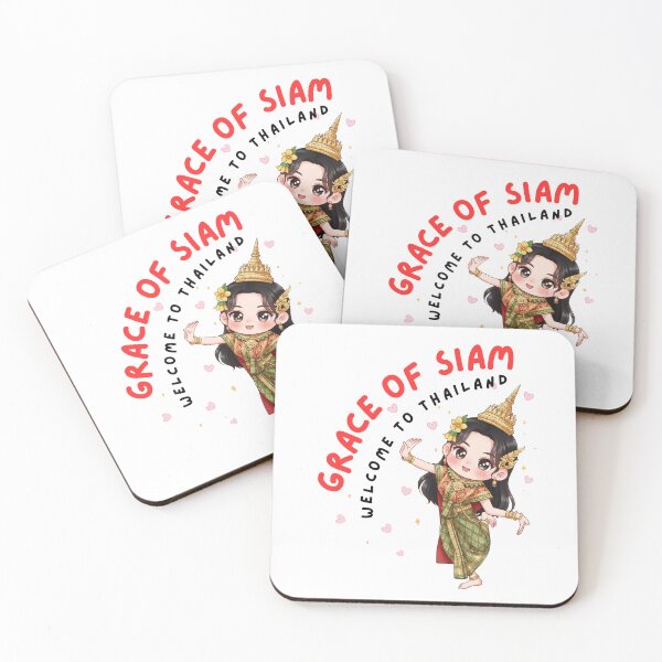 Item preview, Grace of Siam – Cute Thai Traditional Girl Kawaii Illustration | Thai Culture Cartoon Design designed and sold by Beeform.